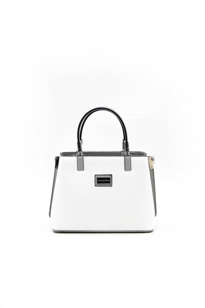 Silver Polo Geantă de mână pentru femei albă - gri A.gri SP987