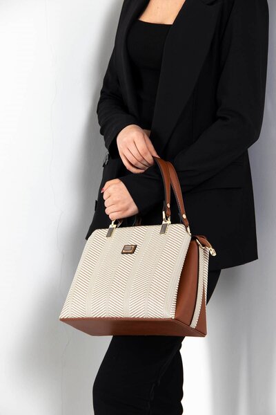 Silver Polo Bej - Taba SP972 Kadın El Çantası