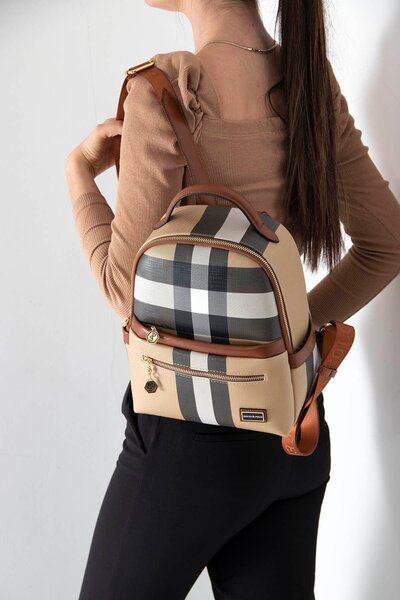 Silver Polo Γυναικείο σακίδιο πλάτης Beige - Tan SP1061