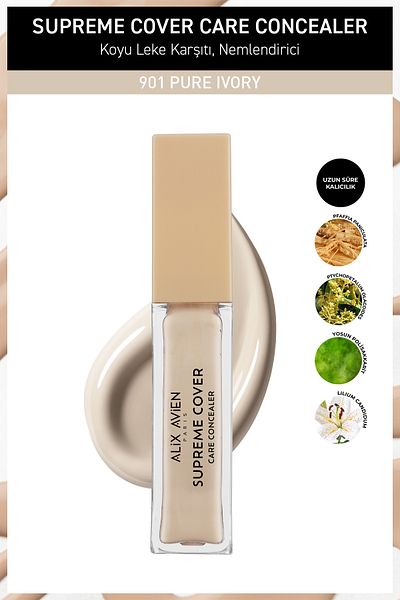 Alix Avien Permanent, Moisturizing, Cell Repairing Anti-Blemish Concealer - Supreme Cover Concealer 901 Pure Ivory