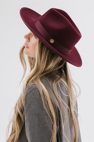 BAHELS Εισαγόμενο καπέλο Cherry Fedora Hard Cowboy Panama καπέλο - Ρυθμιζόμενο