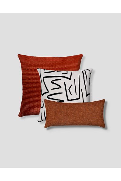 Sezyon "Lunza & Zelen & Vira" Decorative 3-Piece Throw Pillow Case Set