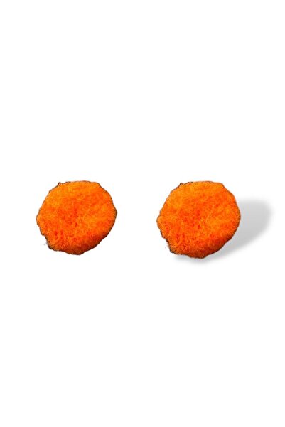 TAKIŞTIR 2 Pack Orange Color Pompom Hairless Baby Buckle