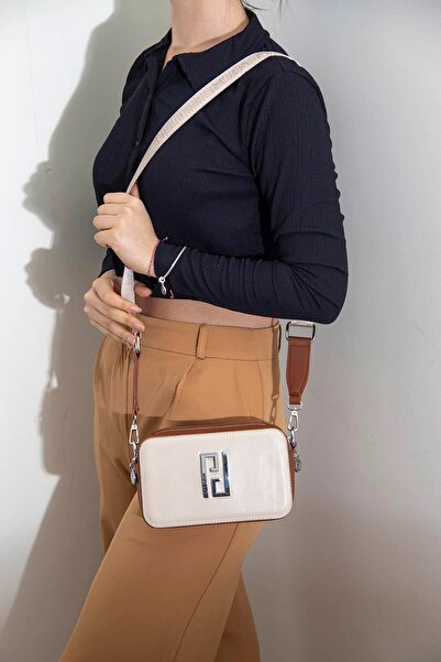 Silver Polo Silver & Polo Beige - Geantă crossbody pentru femei A.Taba Sp1078