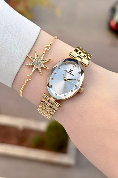 Daniel Klein Altın Renk Kadın Kol Saati ve Bileklik