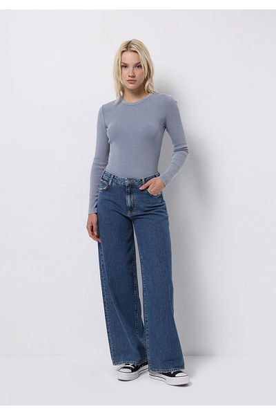 Colin's Loose Fit Low Waist Wide Leg Women's Indigo Jean Pants