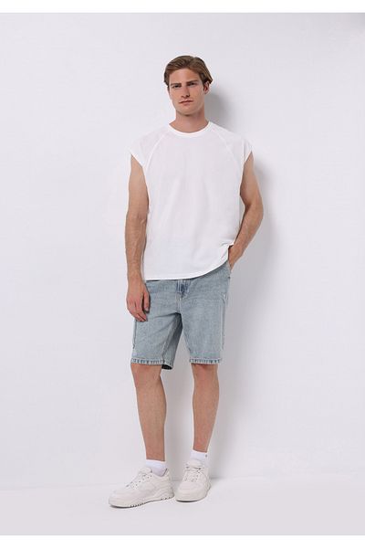 Colin's Tricou alb pentru bărbați Boxy Fit