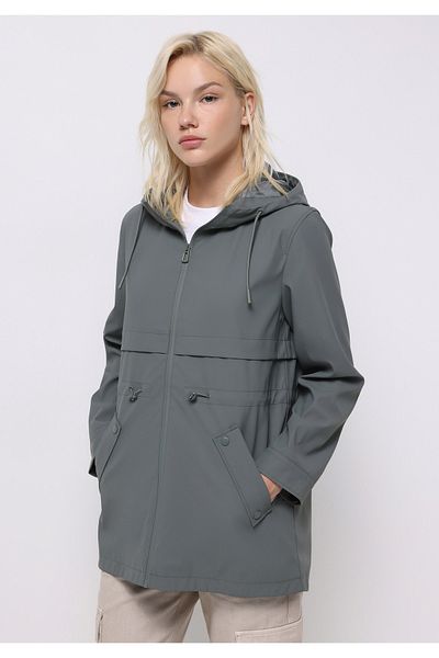 Colin's Regular Fit Women's Green Raincoat
