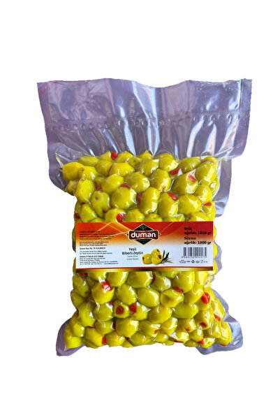 DUMAN GURME Biberli Yeşil Zeytin Vakum 1 Kg