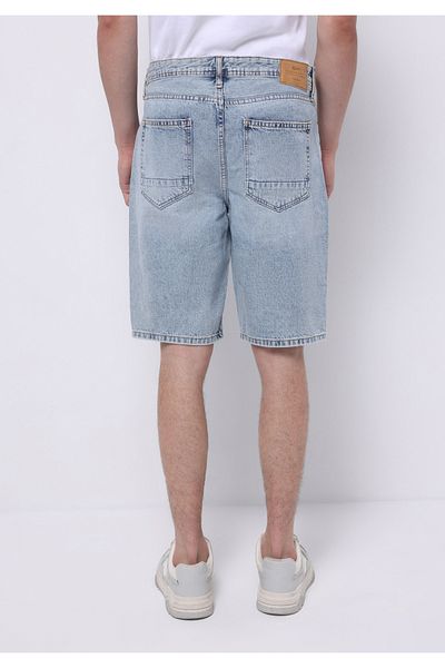 Colin's Pantaloni scurți de jeans deschisi indigo pentru bărbați, cu talie medie, cu croiala normală