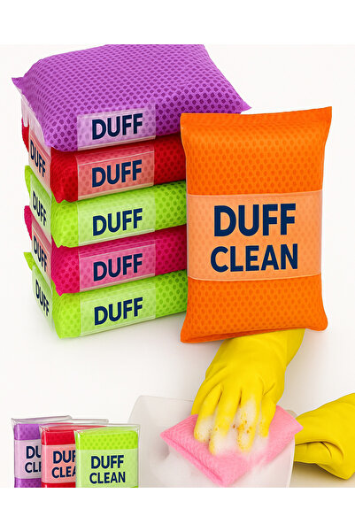 DUFF CLEAN 6 броя магически практични гъби за съдове с текстура на пчелна пита