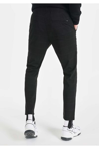 Colin's Pantaloni negri pentru bărbați, slim, cu talie medie, cu picioare drepte