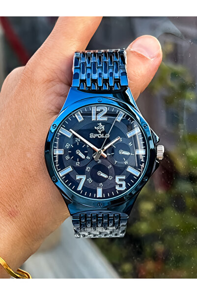 S.POLO Lacivert renk Orijinal Erkek Kol Saati Bileklik Hediye