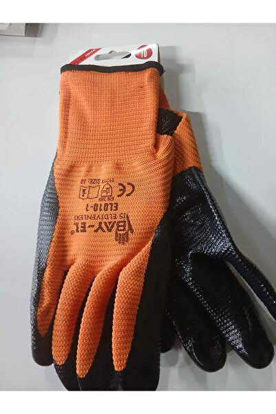 ultrasepet 1 2ÇİFT--bay-el Inşaat Eldiveni Zebra Turuncu-siyah No:10