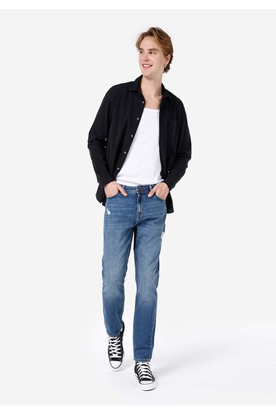 Colin's Regular Fit Mid Waist Slimming Leg Men's Indigo Denim Jean Trousers