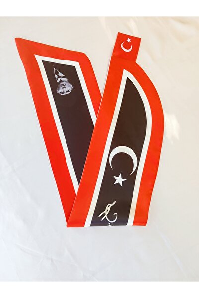 GÜLMEYSA Atatürk İmzalı Türk Bayrağı Temalı Özel Tasarım Fular Kravat