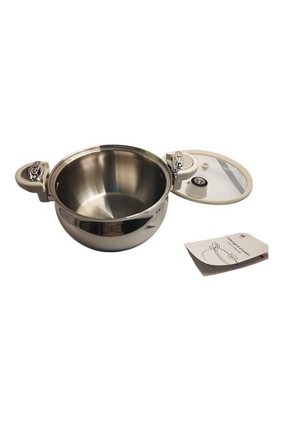 Lotus rose 5L Stainless Steel Pressure Cooker Large Capacity, Fast and Safe Cooking, Comfortable Handle