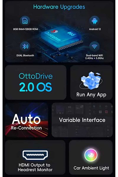 Ottocast رفيق القيادة الرقمي CarPlay 4G