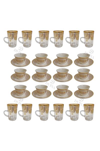 DVINA 36-piece coffee cup and tea set with saucers