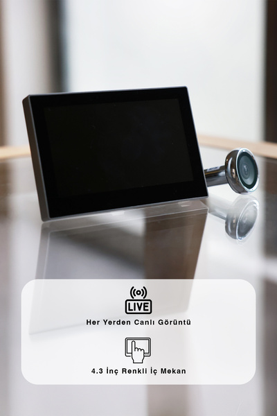 EZVIZ HP2 Kablosuz Kapı Gözetleme Dürbünü – 4,3″ Renkli Ekran| Fynix Teknoloji