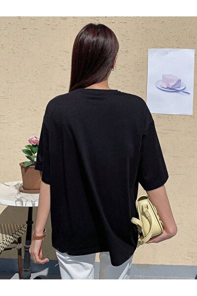 CLAYES Sweet Candy Single Jersey T-Shirt - Printed Oversize Crew Neck Short Sleeve T-Shirt