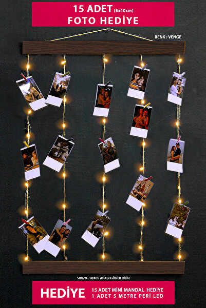 Bytwo Anı Çerçevesi - ipli Çerçeve - İpli Mandallı Fotoğraf Çerçevesi Akçaağa...