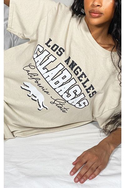CLAYES Μπλουζάκι Calabasas με στάμπα βιζόν Oversize