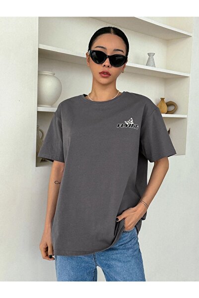 CLAYES Фума Oversize Butterflies T-shirt - Oversize з принтом