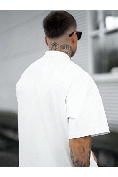 CLAYES Μπλουζάκι Los Angeles Downtown Single Jersey - Λευκό εμπριμέ κοντομάνικο μπλουζάκι με λαιμόκοψη