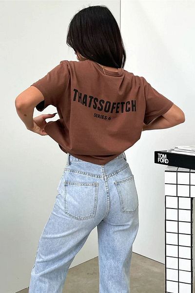 CLAYES Brown Oversize Fetch Series 6 T-shirt - Oversize Printed