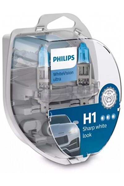 Philips Σετ 2 λαμπτήρων αυτοκινήτου Philips H1 και W5W White Vision Ultra 12V 55W
