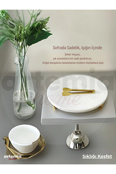 DMR LİFE Osiris Titanyum Gold Çelik Şeker Maşası 1 Adet