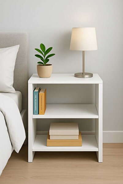 LIUWA Modern Bölmeli Komodin(BEYAZ)