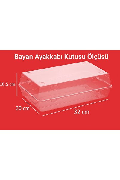 wilseder 10'lu Şeffaf Ayakkabı Kutusu