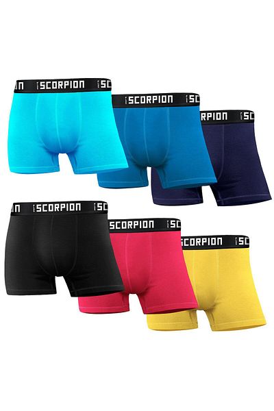 Plus Scorpion Set 6 Boxeri pentru barbati, Plus Scorpion , Bumbac