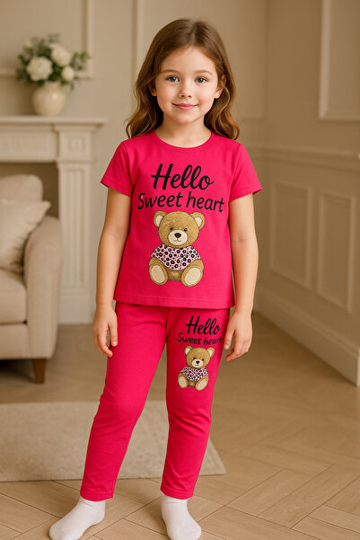 KAMİKAM Set de vară, din bumbac, cu capri, pentru fetiță