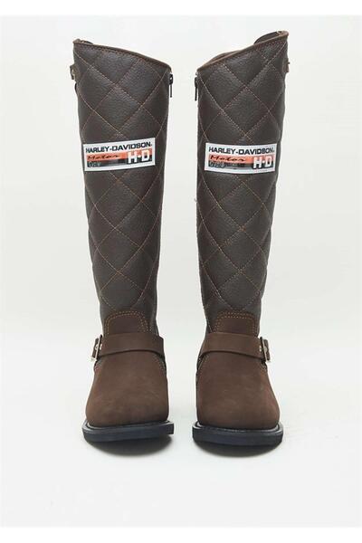 Harley Davidson Kahverengi Kadın Deri Bot LACONIA/HI/646