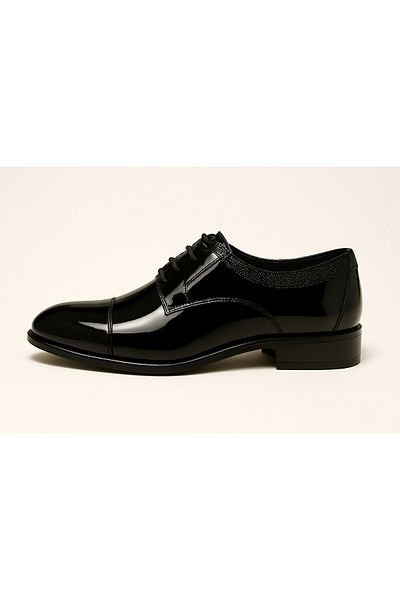 Growish Gr0345 Genuine Antique Patent Leather Laser Top Quality Business Pvc Sole Men's Classic Shoes