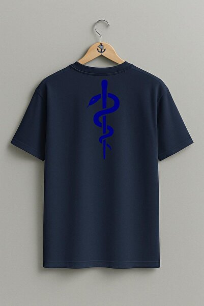 Bahriyeli Collection تي شيرت أثينا كبير الحجم للجنسين بتصميم ظهر للعمل في طب ...