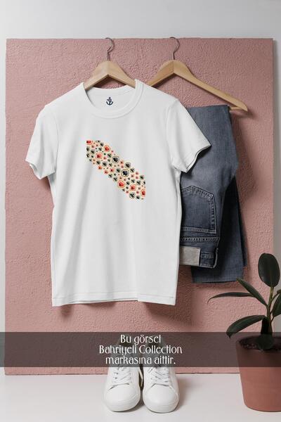 Bahriyeli Collection Unisex T-Shirt with Oversize Playing Card Paper Logos De...