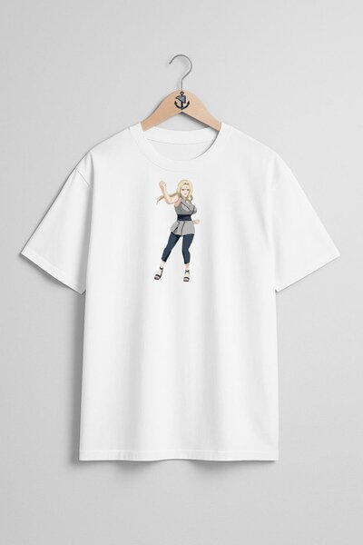 Bahriyeli Collection Tricou unisex supradimensionat cu design Tsunade Sakura Haruno Kakashi Hatake
