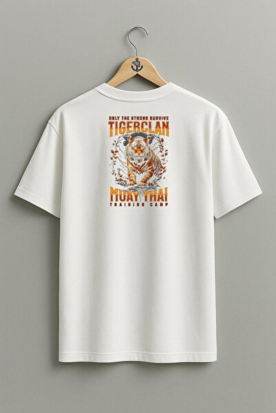 Bahriyeli Collection Oversize Muay Thai Tiger Athlete - Unisex T-Shirt with C...