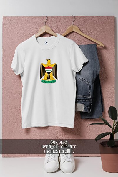 Bahriyeli Collection oversized Μπλουζάκι Unisex με σχέδιο του έμβλημα της Ιράκης