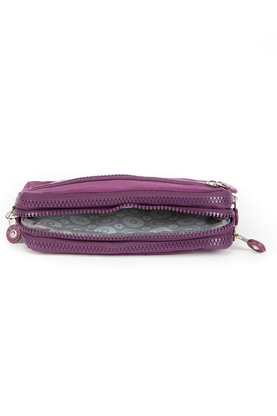 FCSTORE Women's Purple 3 Big Eyes Waterproof Wallet (with Front Pocket)