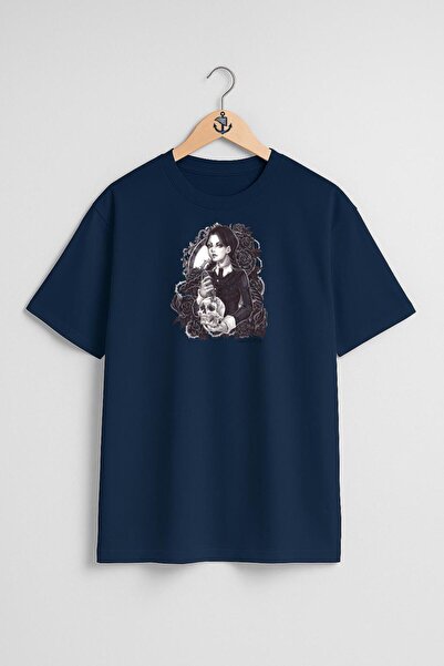 Bahriyeli Collection تي شيرت للجنسين بتصميم Wednesday Addams Morticia Addams ...