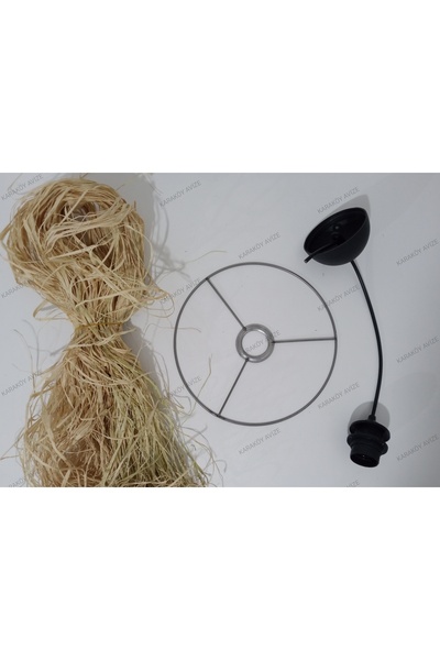 KaraköyOnline Kendi Avizeni Kendin Yap! | Rafya Avize Yapım Kiti – Çember + T...