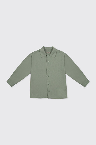 Panço Erkek Bebek Yeşil Oxford Gömlek