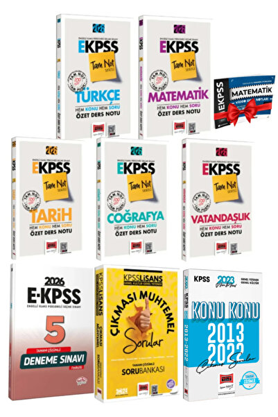Yargı Yayınları 2026 Yargı E KPSS GYGK Tüm Dersler Ders Notu Set+Editör EKPSS...