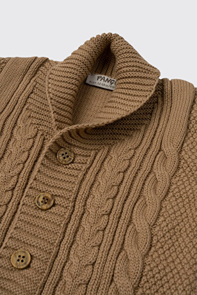 Panço Baby Boy Beige Knitwear Cardigan