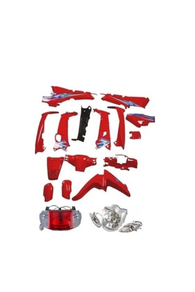 Genel Markalar Cup Kaporta Seti Sticerli (far Stop Dahil) Mondial Ukh Kırmızı